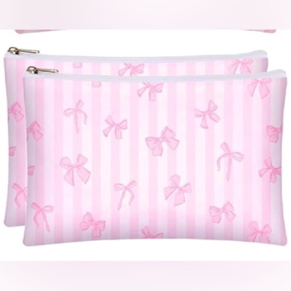 Handbags - Pink Bow Makeup Pouch